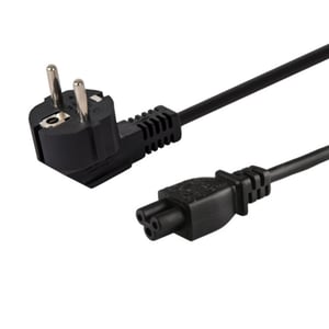 Savio CL-67 Netzkabel, schwarz, 1,2 m, IEC Typ C (3,8 mm, 1,1 mm), CEE7/7