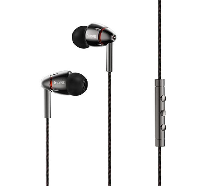 фото Навушники з мікрофоном 1More Quad Driver In Ear Headphones Black (E1010-BLACK)