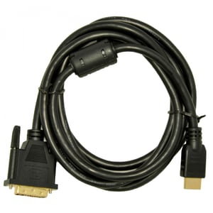 Akyga AK-AV-13 3 m DVI-D to HDMI Type A (Standard) Cable Adapter, Black, Gold