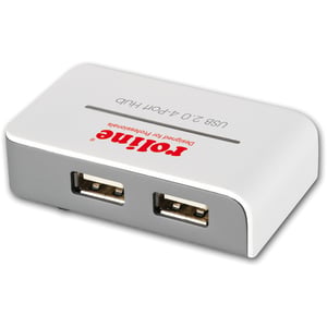 ROLINE USB 2.0-Hub Grau, Weiß