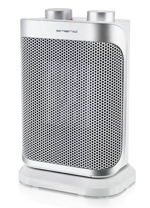 Emerio FH-110691.4 rumsvärmare, silver, vit, 1500 W, elektrisk fläktvärmare