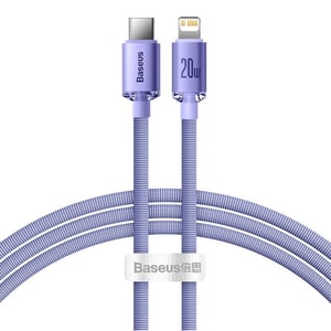 Baseus Crystal Shine Handy-Kabel, violett 1,2 m USB-C Lightning