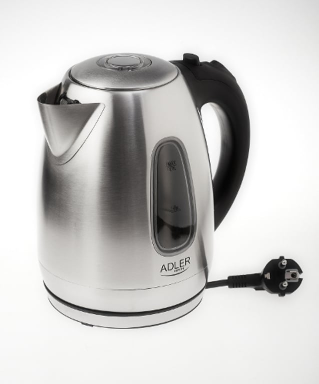 Adler AD1223 czajnik elektryczny 1,7 l 2000 W Czarny, Stal nierdzewna