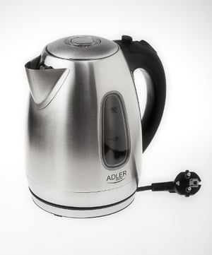 Adler AD1223 czajnik elektryczny 1,7 l 2000 W Czarny, Stal nierdzewna