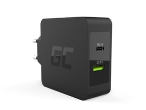 Green Cell CHAR08 Portable Device Charger, Universal, Black, AC, Fast Charging, Internal