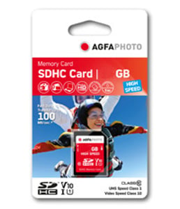 AgfaPhoto 10426R 16-GB-SDHC-Flash-Speicherkarte, Klasse 10