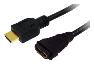 LogiLink HDMI/HDMI, 2,0 m langes HDMI-Kabel, Typ A (Standard), schwarz