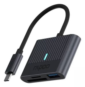 Rapoo UCR-3001 USB 3.2 Gen 1 (3.1 Gen 1) Type-C-Kartenlesegerät, schwarz