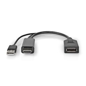 Nedis CCGP34300BK02 adapter kablowy DisplayPort HDMI + USB