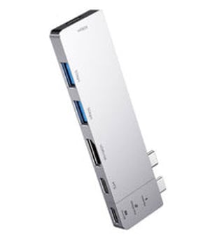 Vention THZH0 stacja dokująca Dokujący USB 3.2 Gen 1 (3.1 Gen 1) Type-C Szary