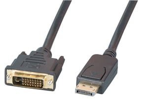 EFB Elektronik K5564SW.3V2 adapter kablowy 3 m DisplayPort DVI-I Czarny