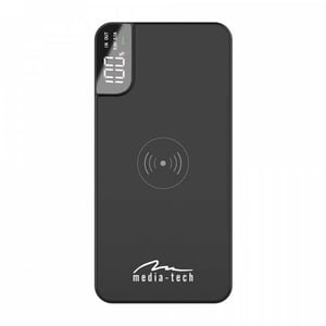 Media-Tech MT6353 Lithium-Ionen-Powerbank (Li-Ion) 10000 mAh Kabelloses Laden Schwarz