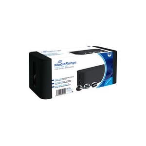 MediaRange MRCS306 Aufbewahrungsbox, rechteckig, Kunststoff, schwarz