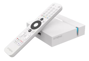 Strong LEAP-S3+V2 Smart TV Set, White, 4K Ultra HD, 16 GB, Wi-Fi, Wired LAN