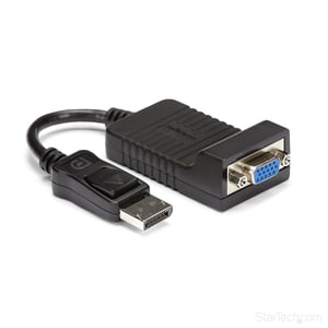 StarTech DP2VGA Cable Adapter, 0.08 m, DisplayPort to VGA (D-Sub), Black