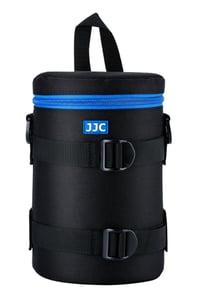 JJC DLP 5II Camera Lens Case / Pouch—Black, Blue, Polyester, Zippered Case