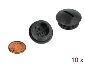 DeLOCK M20 x 1.5 Black Sealing Plug, 10 pieces