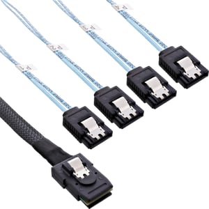 InLine 27610 SAS-kabel 0,75 m Röd