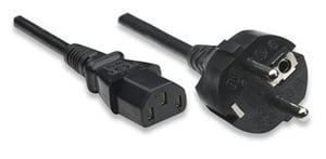 Manhattan 308373 Power Cable, Black, 3 m