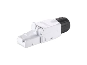 Stecker 121162 RJ-45, schwarz, weiß