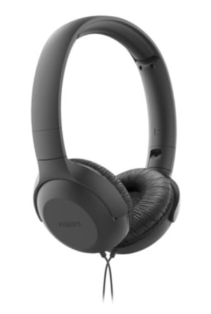 Philips TPV UH 201 BK Kopfhörer-Set, kabelgebunden, Kopfbügel, Telefonate/Musik, Schwarz