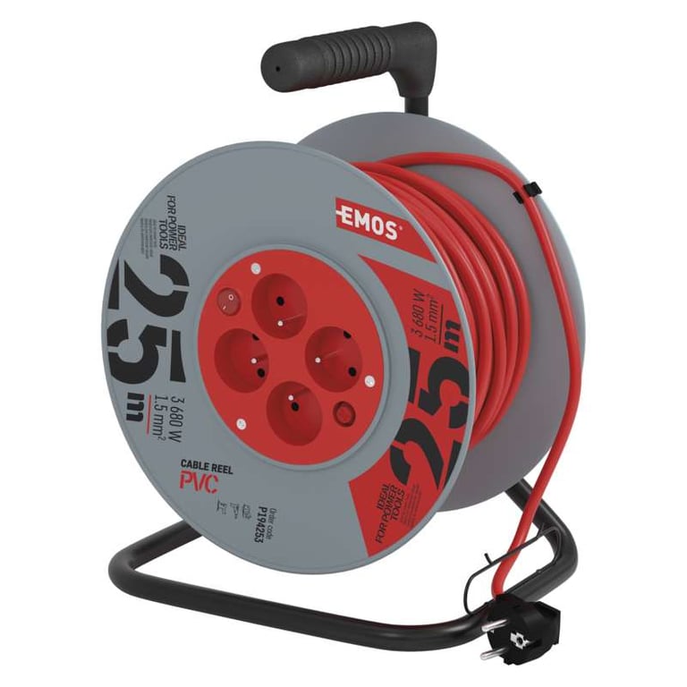 Emos P194253 rozgałęziacz 25 m 4 x gniazdo sieciowe Wewnętrzna