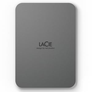 LaCie Mobile Drive Secure – externe Festplatte mit 2 TB, USB Typ C 3.2 Gen 1 (3.1 Gen 1), grau
