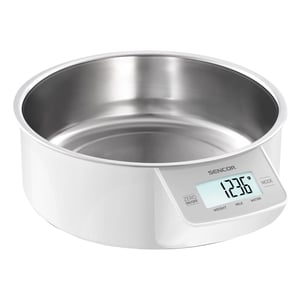 Sencor SKS 4030WH Kitchen Scale, Stainless Steel, White, Electronic Kitchen Scale