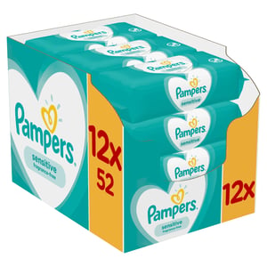 Pampers Sensitive 81687211 Baby Wipes, 624 count