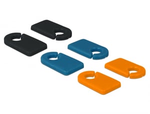 DeLOCK 18293 Cable Marker, Black, Blue, Orange, Polyvinyl Chloride (PVC), 6 pcs.