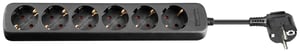 Goobay 96050 3 m Power Strip with 6 Outlets, Indoor, Black