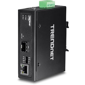 Trendnet TI-F11SFP 1000 Mbit/s Network Converter, Black