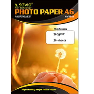 Savio PA-17 Fotopapier A6 Hochglanz