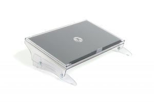 BakkerElkhuizen FlexDesk 640 Desk with Document Clip Plastic, Rubber, Steel Light Gray, Transparent