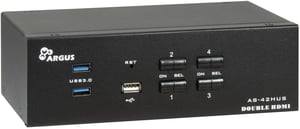 Inter-Tech AS-42HUS przełącznik KVM Czarny