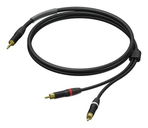 PROCAB PRA711/1.5 kabel audio 1,5 m 3.5mm 2 x RCA Czarny