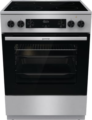 Gorenje GECS6C70XC pierkarnik Kuchenka wolnostojąca Prąd elektryczny Palnik spirala Stal nierdzewna