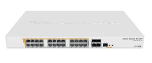 Mikrotik CRS328-24P-4S+RM przełącznik sieciowy Zarządzany L2/L3 Gigabit Ethernet (10/100/1000) Obsługa PoE 1U Biały