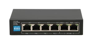 Extralink Switch PoE EUROS V2 4x 100Mb/s PoE/PoE+, 2x RJ45 Uplink 100Mb/s, 60W
