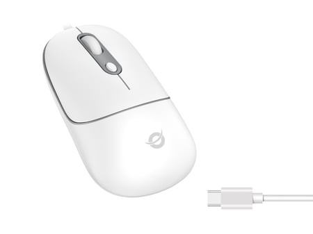 Conceptronic REGAS02W myszka Uniwersalne Oburęczny USB Type-C Optyczny 2400 DPI