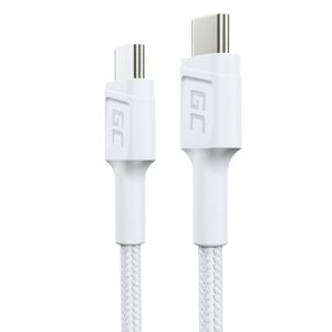 Green Cell Kabel Biały USB-C Typ C 30cm PowerStream, Power Delivery 60W, Quick Charge 3.0