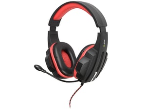Tracer Expert Red Wired Gaming Headset with Headband, Black, Red