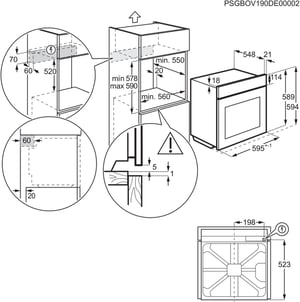 Electrolux EOF4P56X 72 l Czarny, Stal nierdzewna
