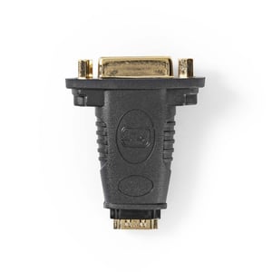 Nedis CVGB34911BK Adapter for HDMI Type A (Standard) and DVI-D Cables, Black, Gold
