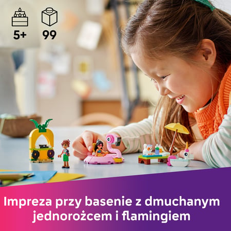 LEGO Friends Impreza na basenie z jednorożcem i flamingiem