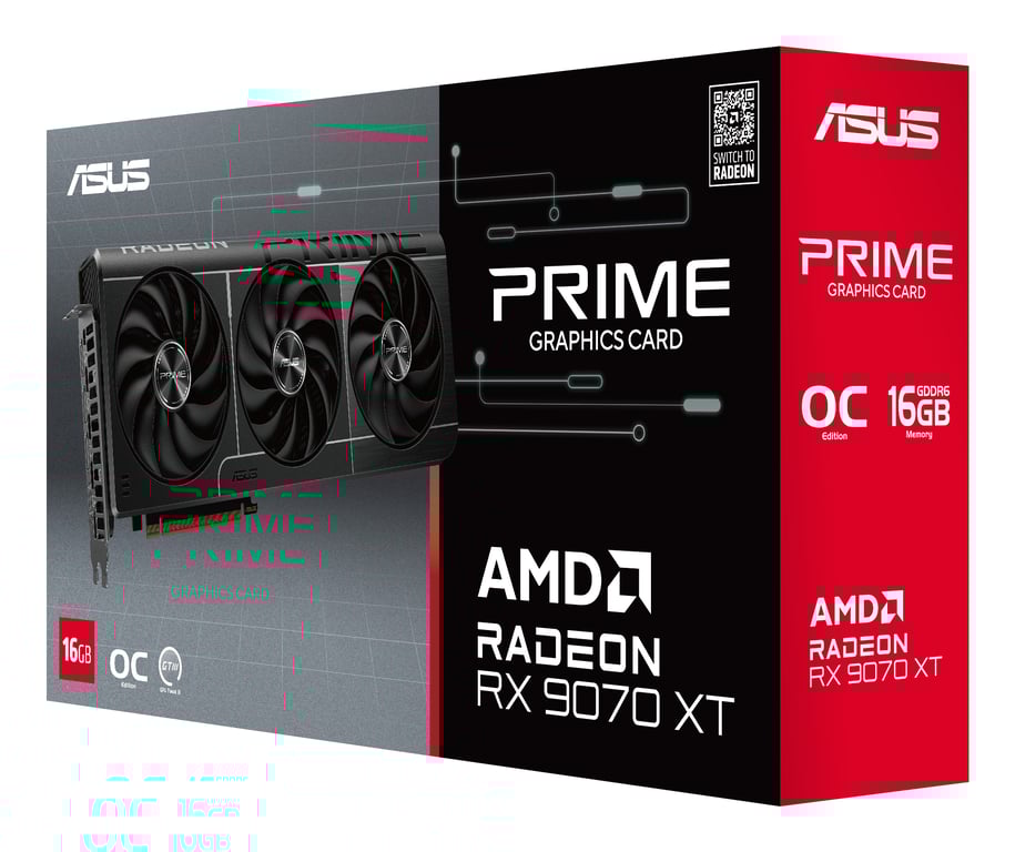 ASUS Prime -RX9070XT-O16G AMD Radeon RX 9070 XT 16 GB GDDR6