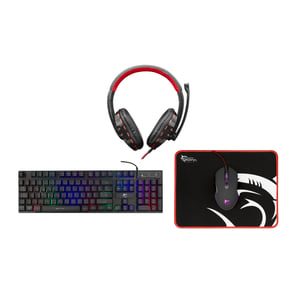 White Shark GC-4104 COMANCHE 3 klawiatura Dołączona myszka Gaming USB Czarny