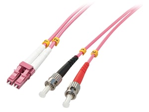 Lindy 46355 kabel InfiniBand / światłowodowy 15 m LC ST Różowy