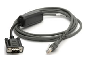 Zebra CBA-R10-S07ZBR Parallelkabel, schwarz, 2,13 m, DB9–RJ-45