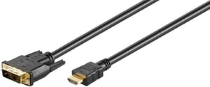 Goobay 51881 Cable Adapter, 1.5 m, HDMI to DVI-D, Black